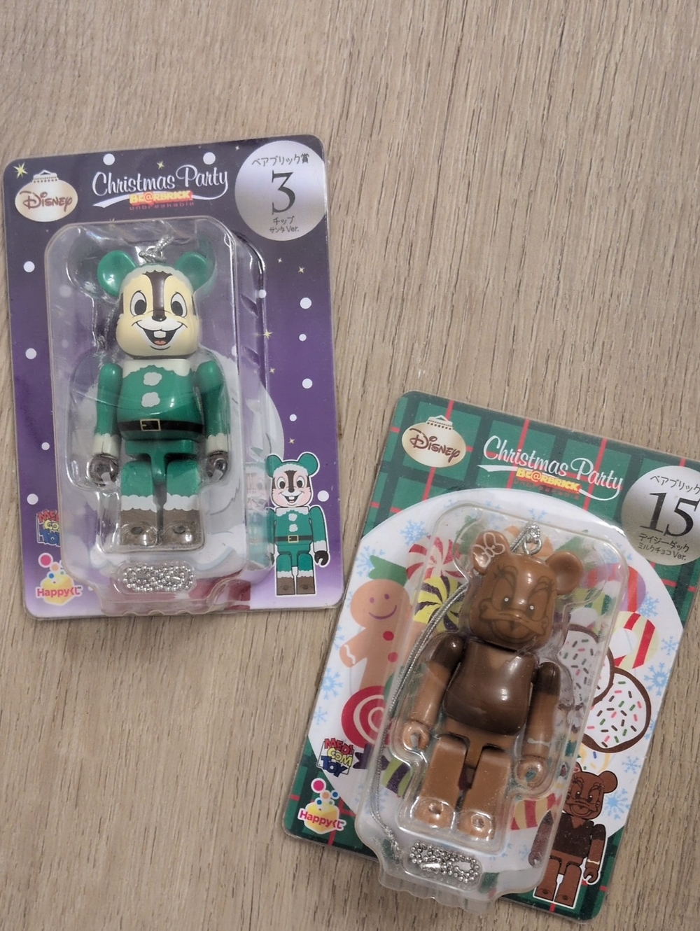 Disney Bearbrick Christmas Party Figures - NIB - Chip & Daisy